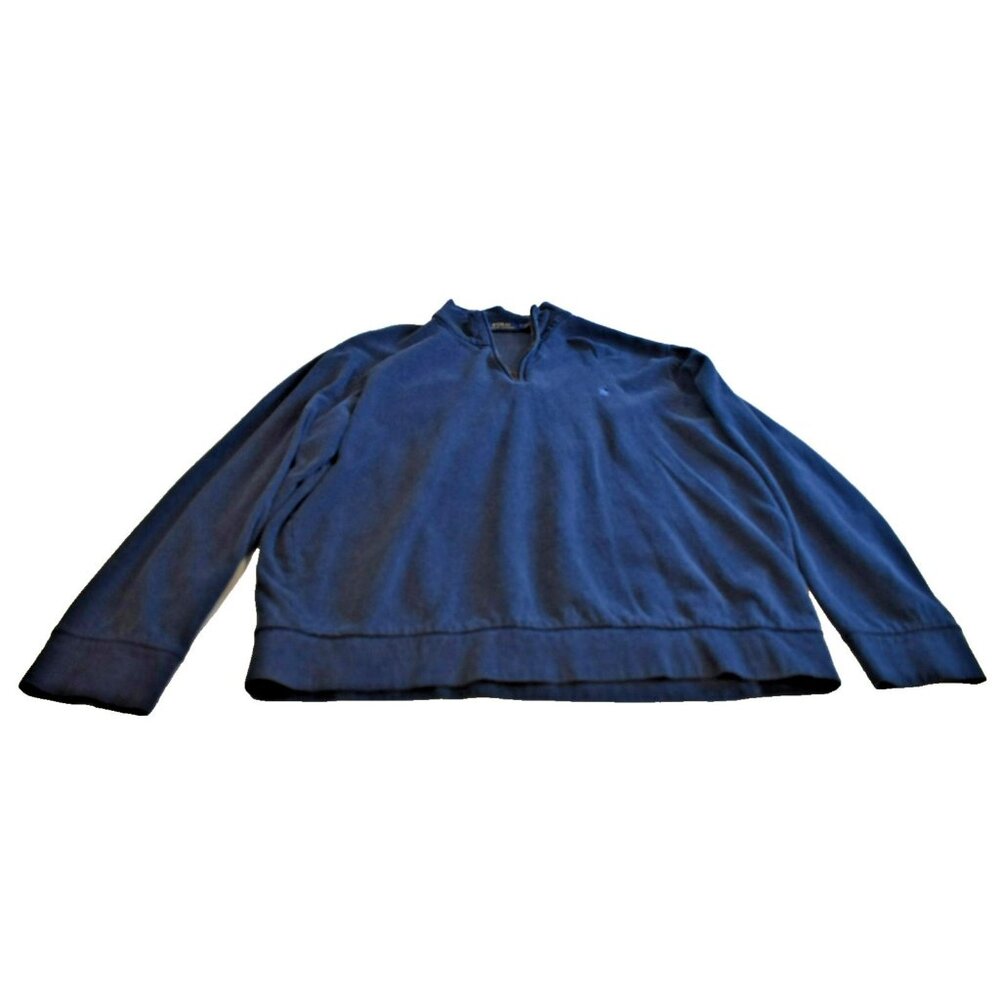 Polo Ralph Lauren Sweater Mens Large Navy 1/4 Zip Pullover
